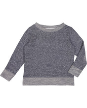 Load image into Gallery viewer, RS3379 Rabbit Skins Toddler Harborside Melange French Terry Crewneck with Elbow Patches