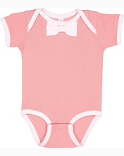Load image into Gallery viewer, Rabbit Skins Infant Baby Rib Bow Tie Bodysuit RS4407