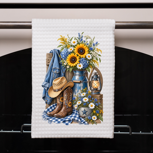 Blue Denim Country Scene