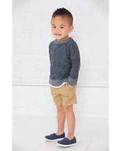 Load image into Gallery viewer, RS3379 Rabbit Skins Toddler Harborside Melange French Terry Crewneck with Elbow Patches
